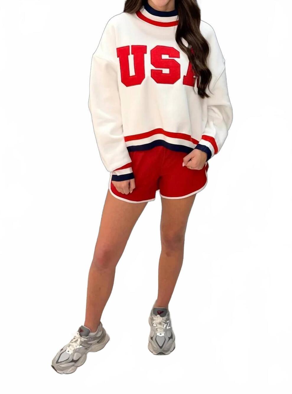 NEW TCEC usa mockneck pullover sweater in white